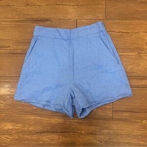 The A&F Linen Collection Shorts Size 26 Blue High Rise Pull On Preppy Nautical